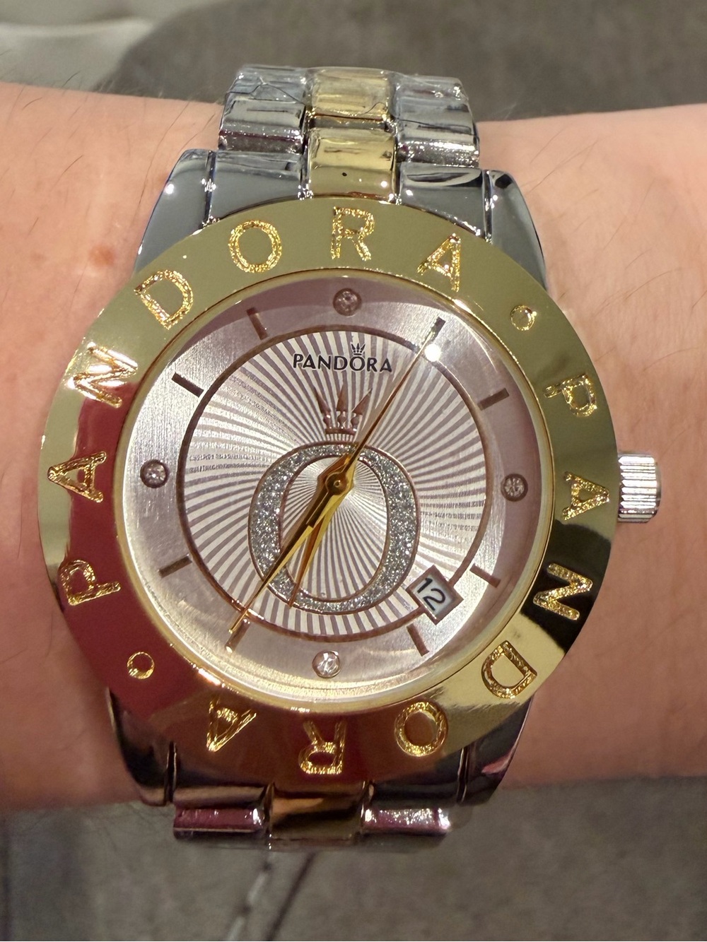 Pandora Two-Tone Silver and Gold Women's Bracelet Watch